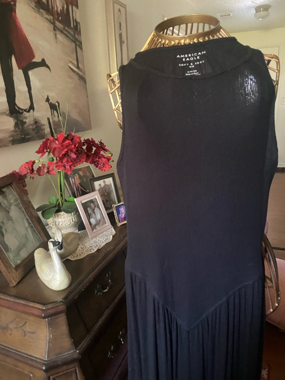 American Eagle Outfitters Black Wide-Leg Jumpsuit - Picture 3 of 3